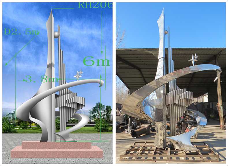 大型不銹鋼雕塑，不銹鋼雕塑廠家，室外大型景觀雕塑