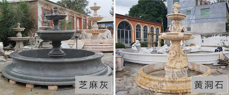 大理石景觀噴泉材質(zhì)，石雕噴泉工廠，定制大理石景觀噴泉