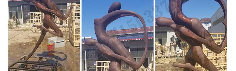 銅舞蹈人物雕塑，抽象男女人物雕塑，抽象跳舞人物銅雕塑