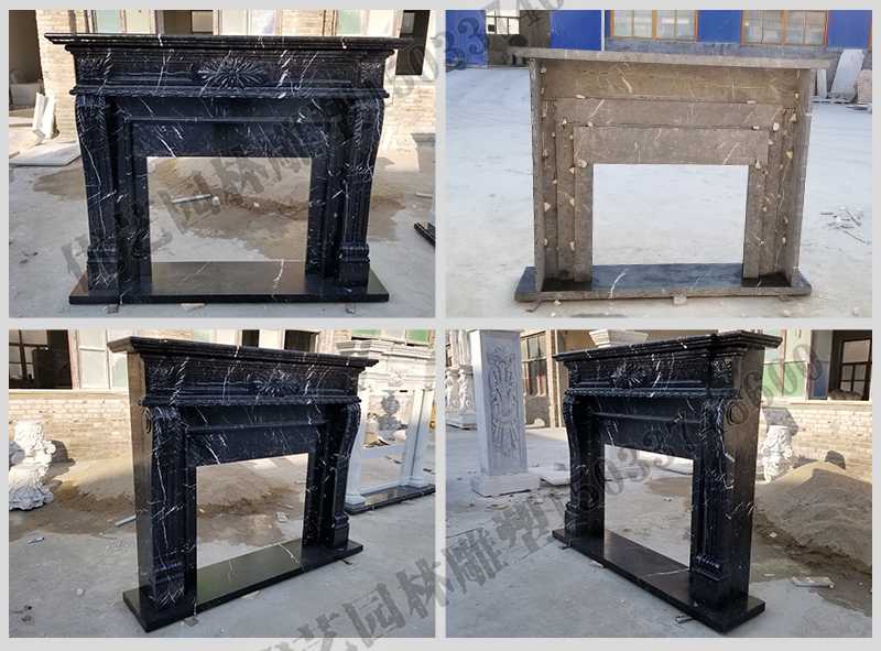 石雕壁爐架廠家，石雕壁爐架工廠，定制石雕壁爐架