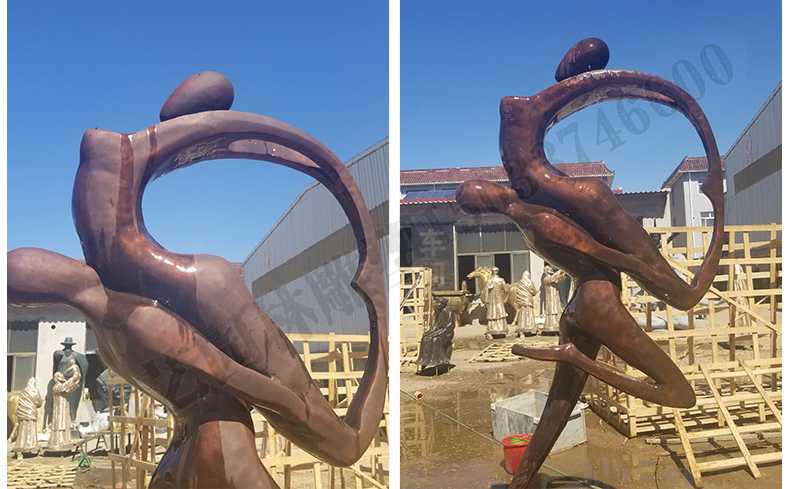 銅舞蹈人物雕塑，銅跳舞人，跳舞人物雕塑