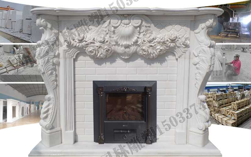 石雕壁爐架制作，石雕壁爐架制作流程，石雕壁爐架工廠