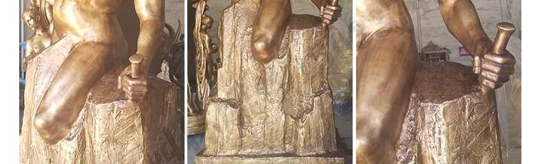 自我雕刻銅雕塑，銅自我雕刻，雕刻自我人物銅雕塑