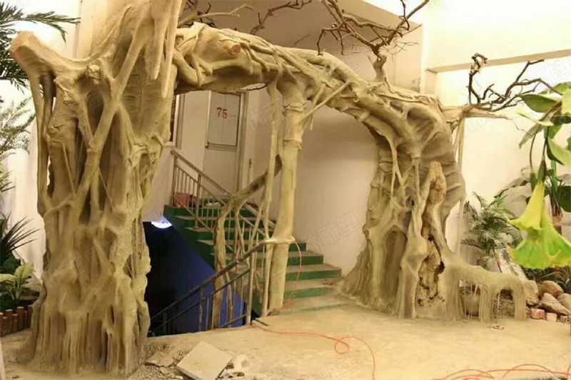 水泥仿真樹木雕塑，仿真水泥雕塑